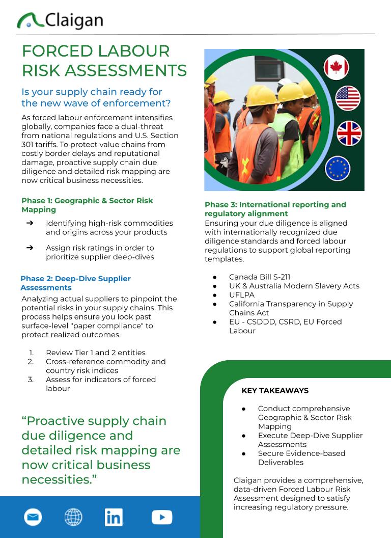 Claigan's Brochure on forced labour risk assessments